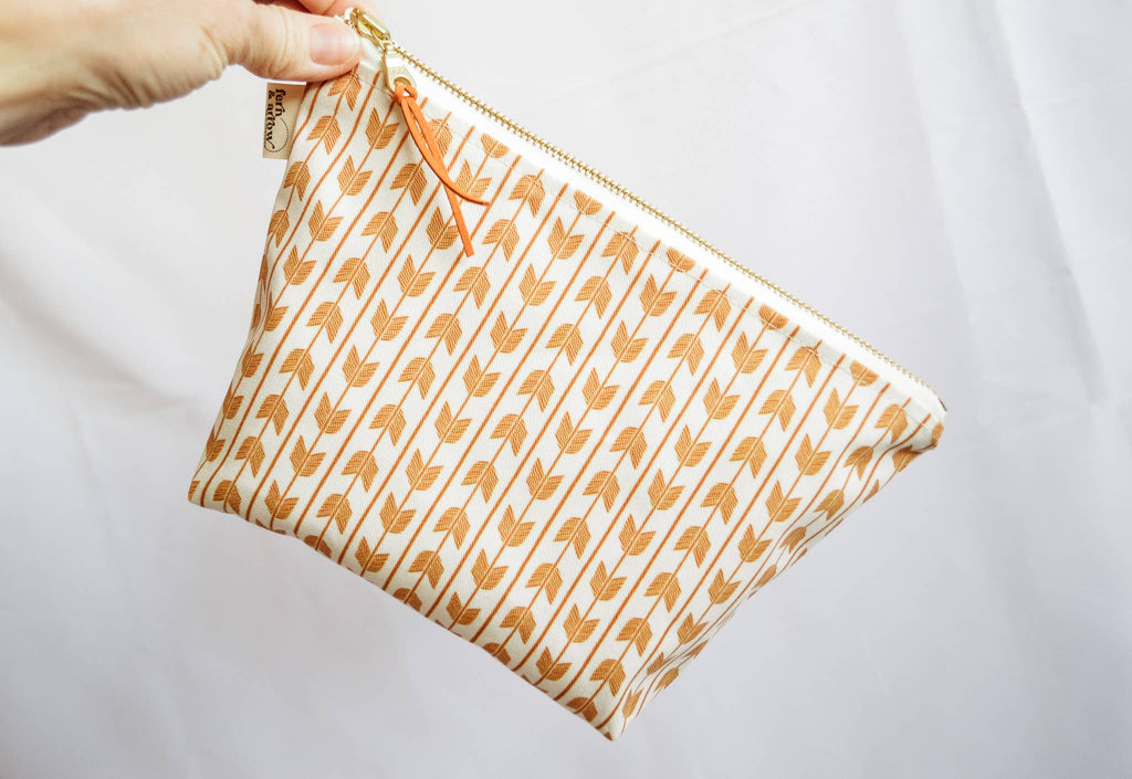 Boxy Water Resistant Wet/Dry Bag | Rust Chevron