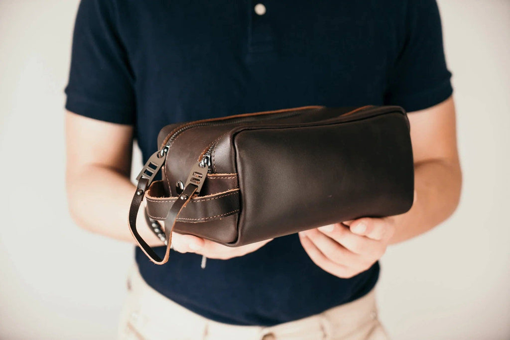 Leather Double Zipper Bag