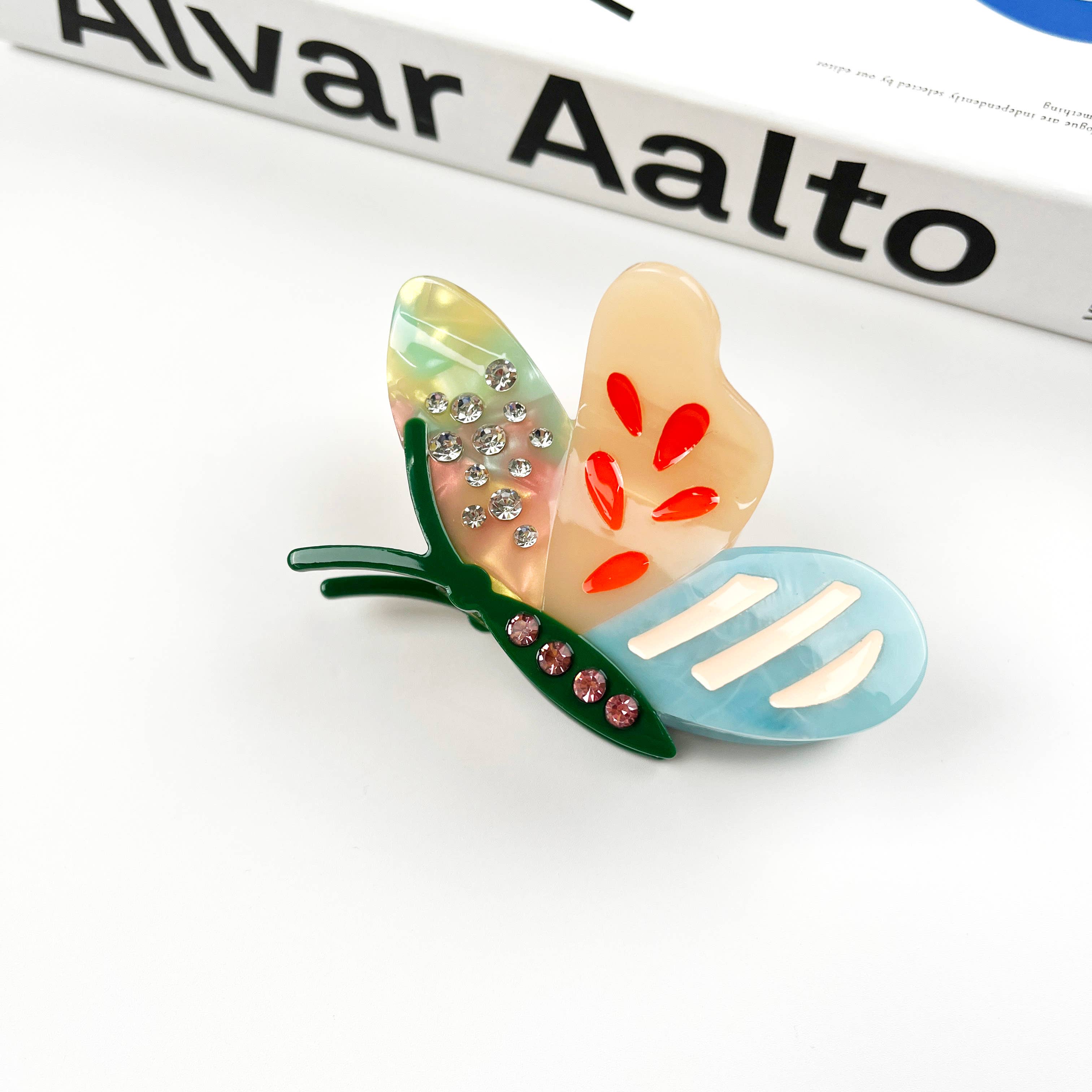 TheDivaSoap - Colorful Cartoon Butterfly Claw Clip Diamond Hair Clips