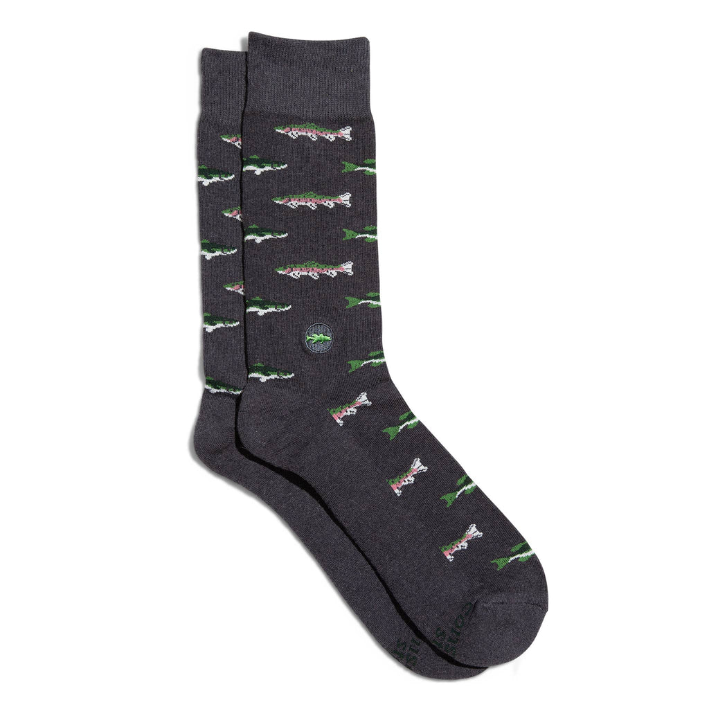 Conscious Step - Socks that Protect National Parks (Gray Fish)