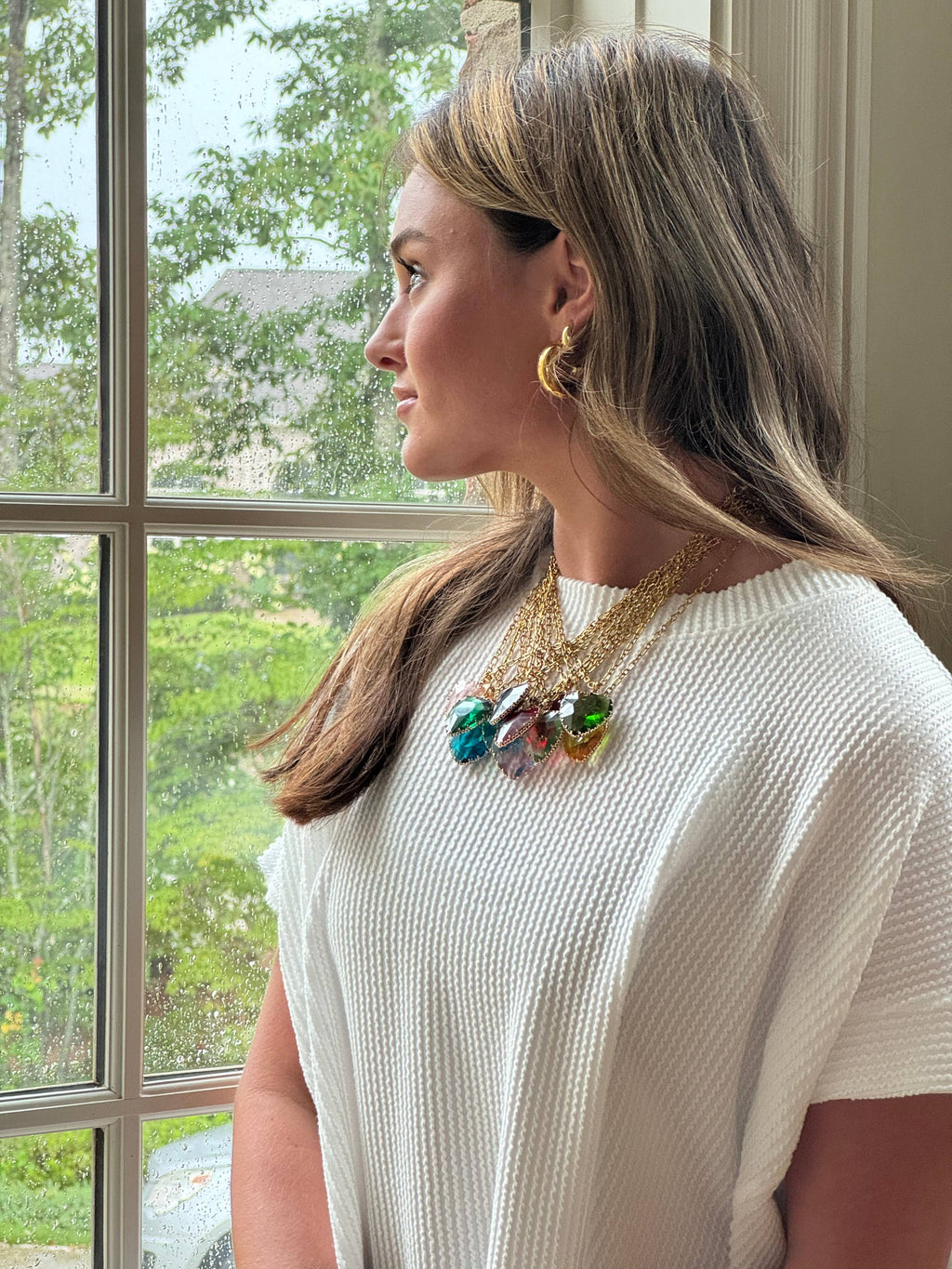 Kick Glass Heart Pendant Necklaces