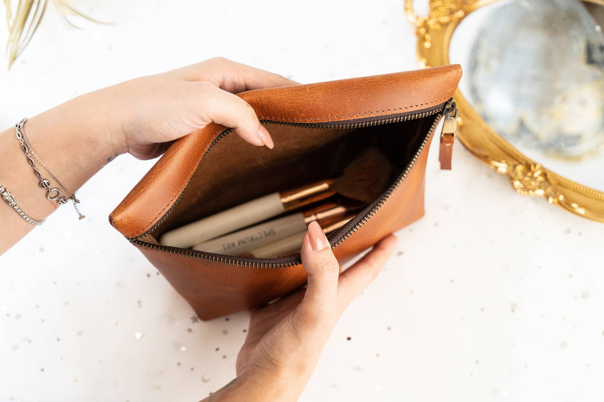 Leather Accessory Bag