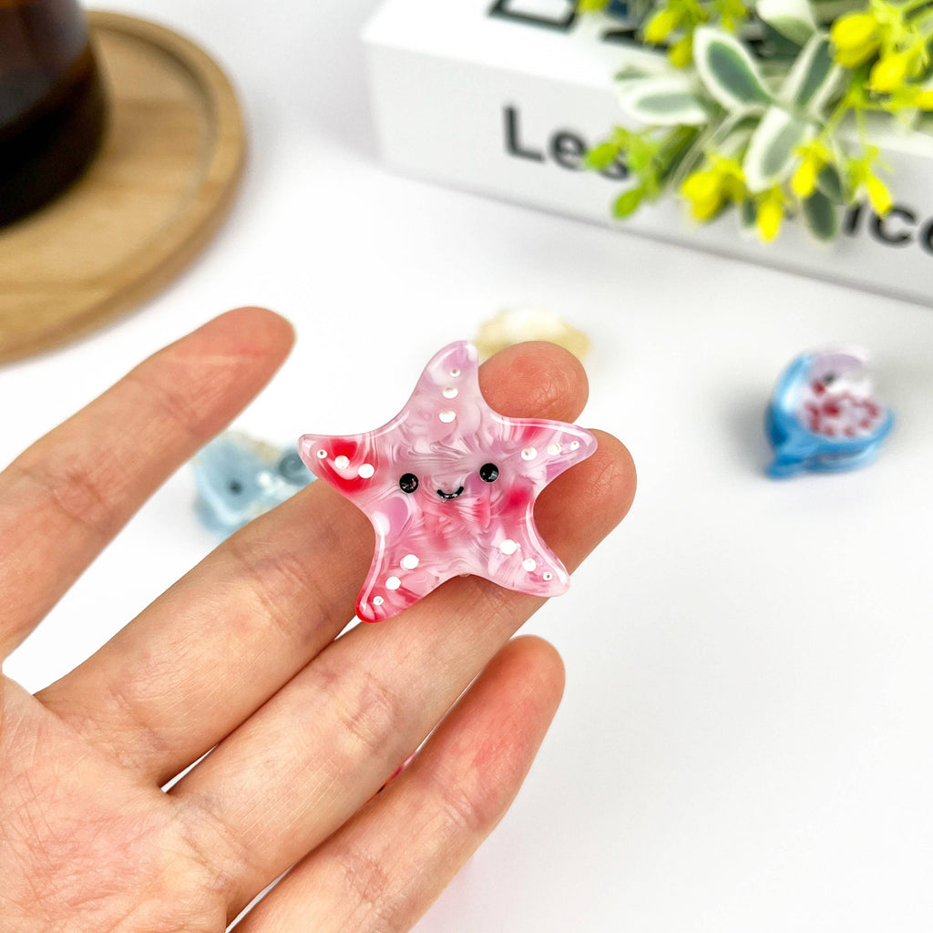 TheDivaSoap - Cute Mini Hair Claw Clip, Marine Animal Hair Clip