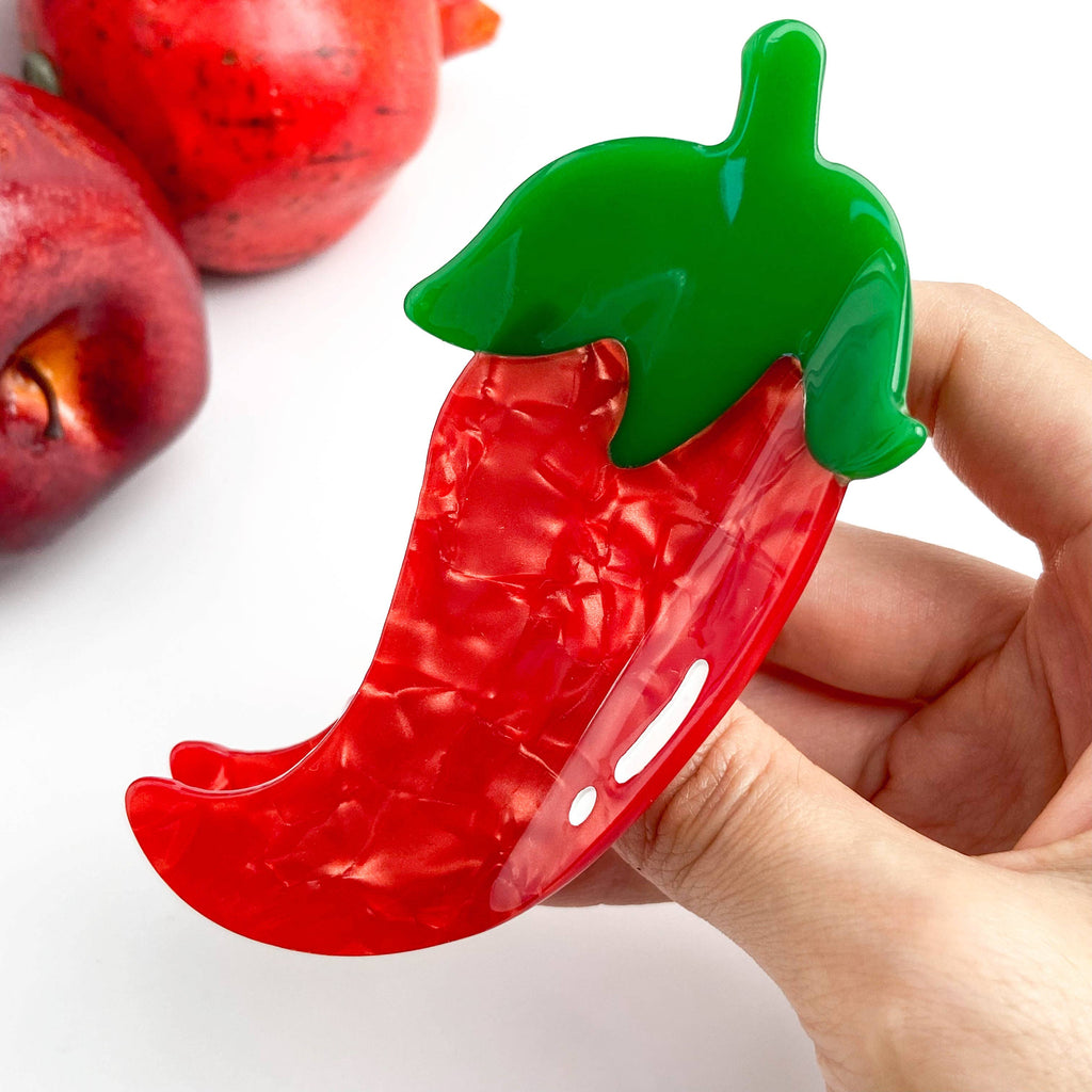 TheDivaSoap - Red Chili Pepper Hair Claw Clip