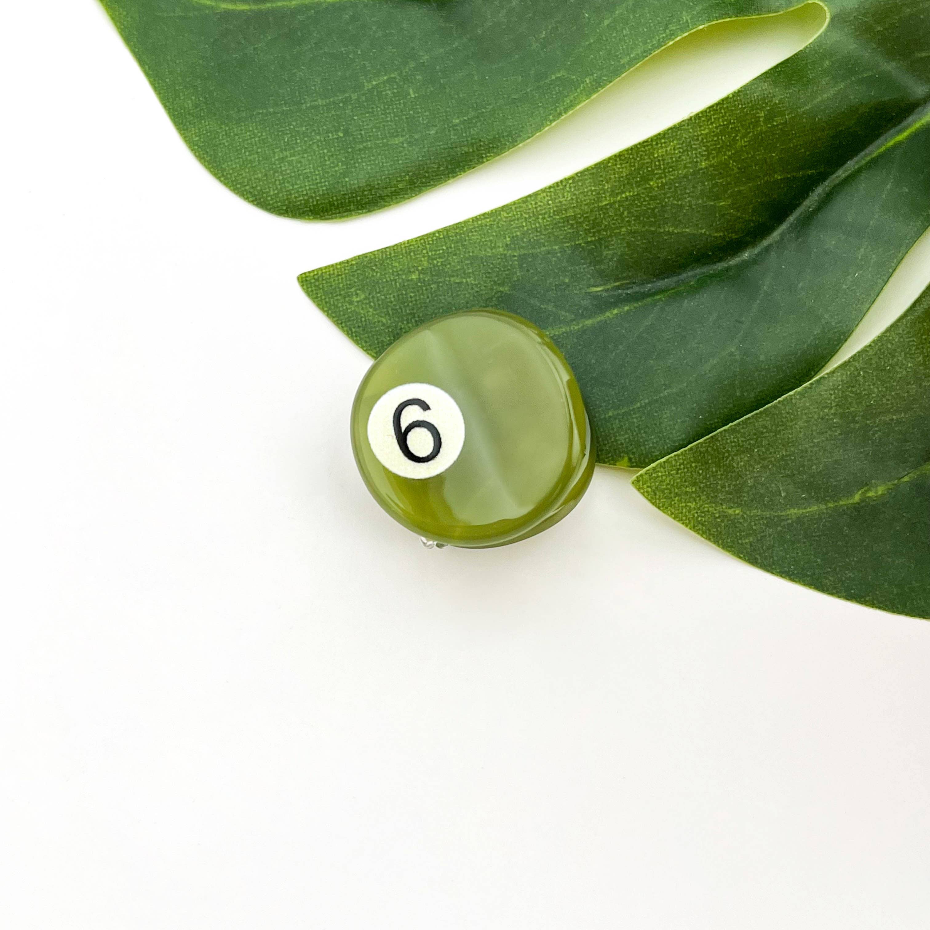 TheDivaSoap - Mini Billiard Ball Acetate Claw Clip, Colorful Hair Clip