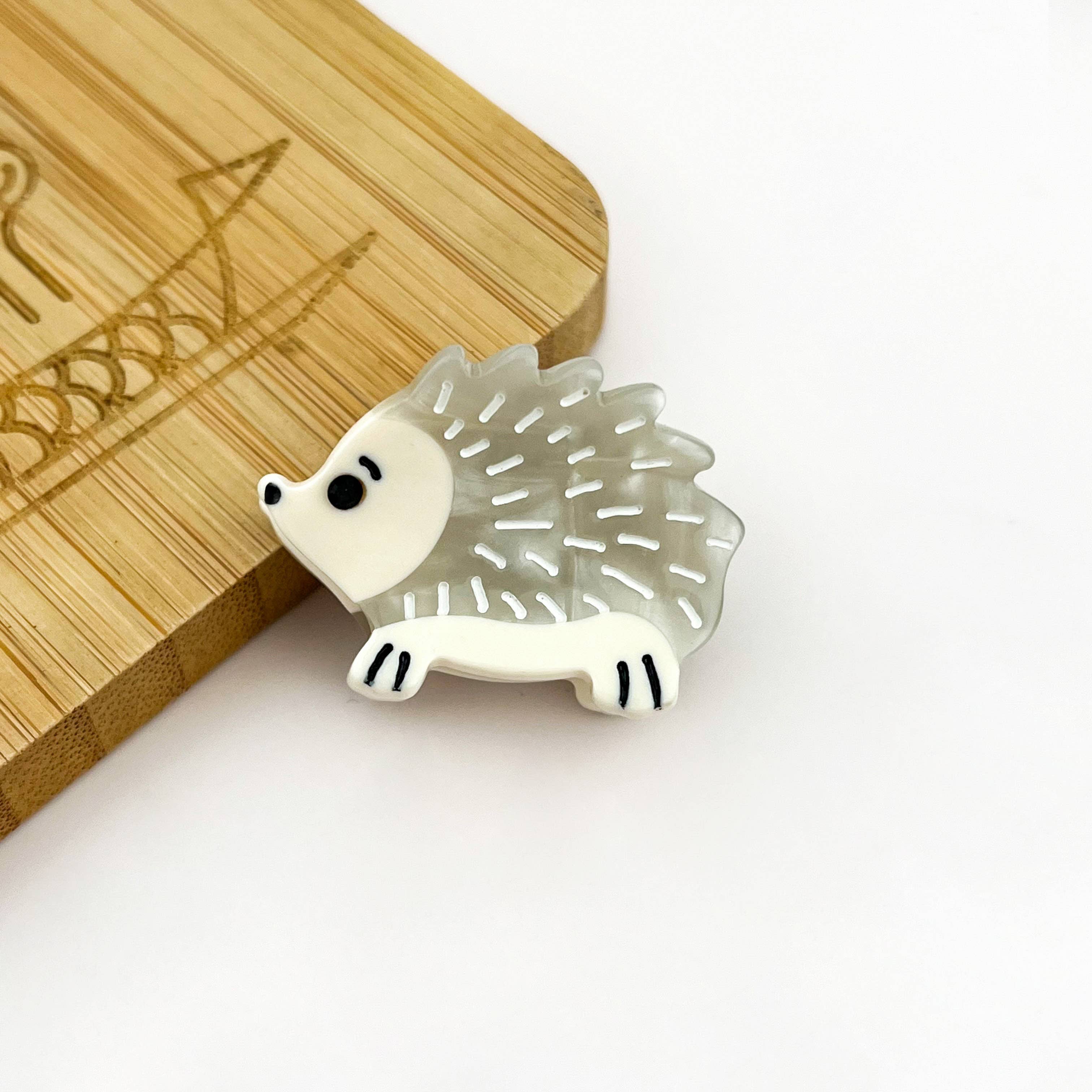 TheDivaSoap - Mini Hedgehog Hair Claw Clip, Animal Hair Clip