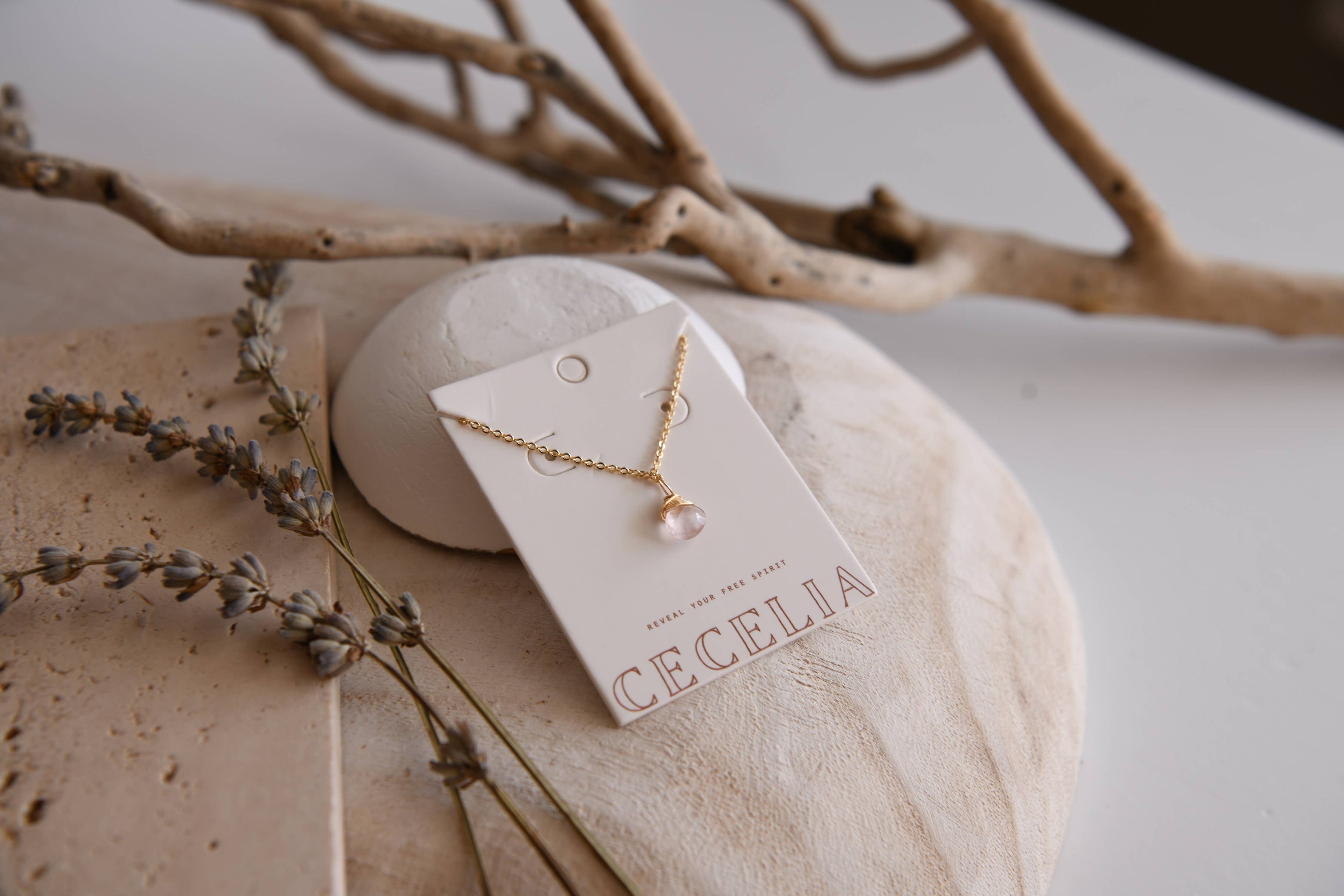 Gemstone Teardrop Pendant Necklace