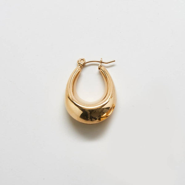 Gold Oval Hoop Earrings