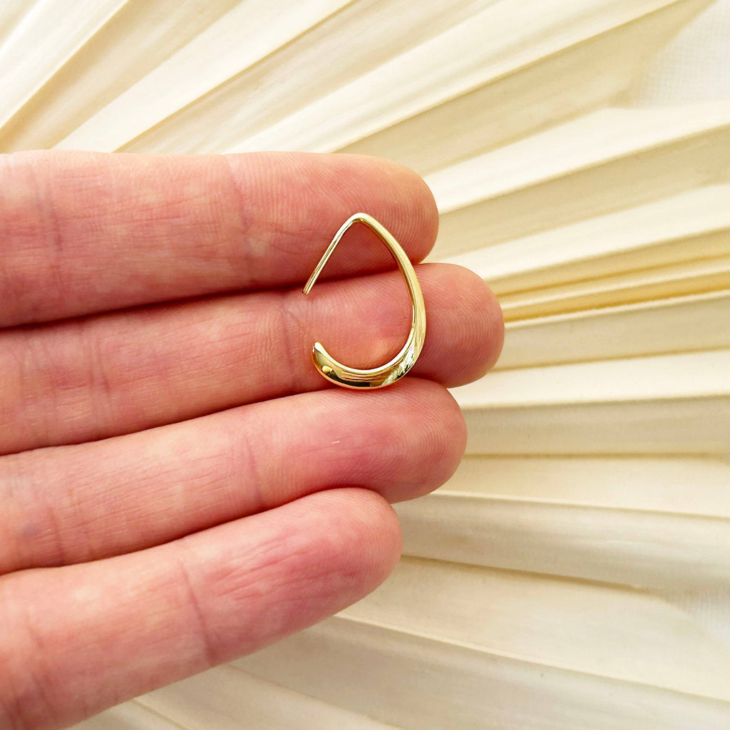 KARA | TOZER - Medium Open Teardrop Hoops