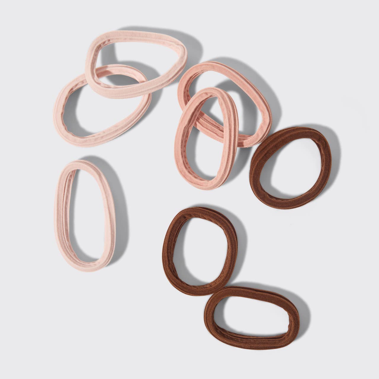 Hair Elastics 8pc Set- Rosewood