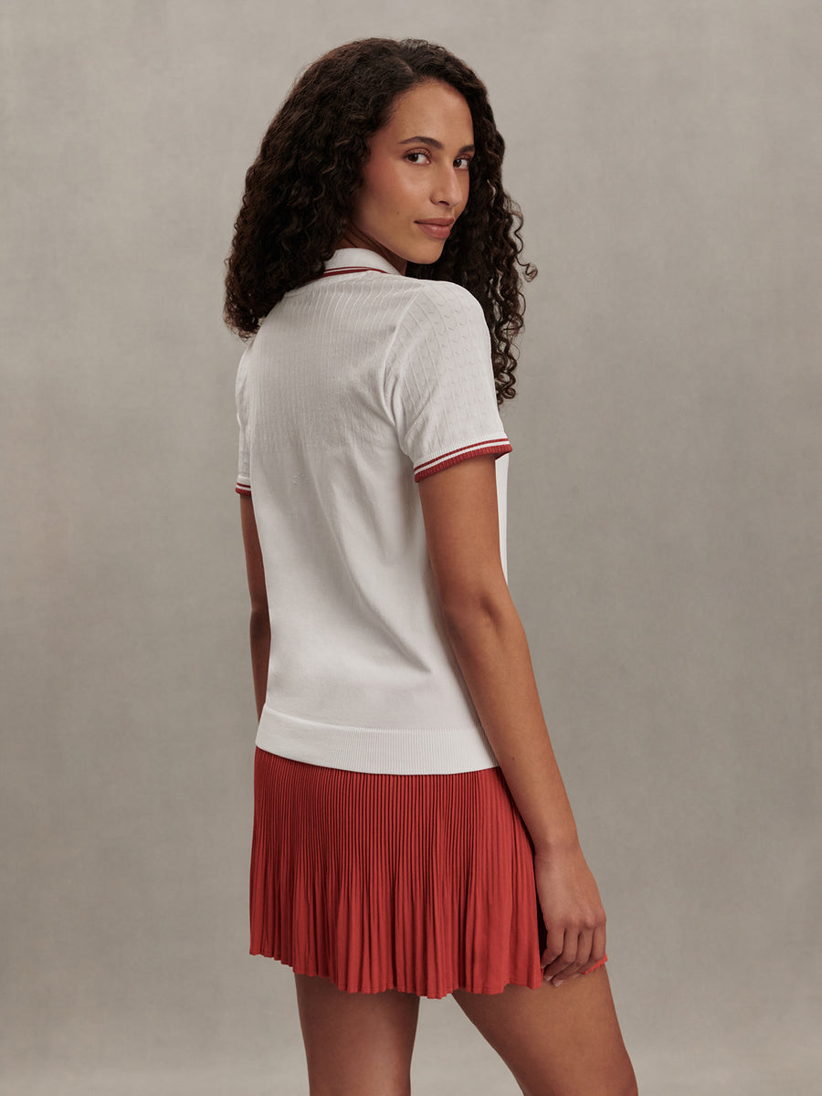 Mickey Seamless Polo | White