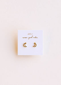 Moon - Gold Earrings