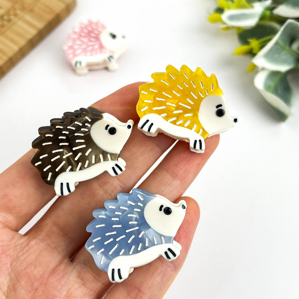 TheDivaSoap - Mini Hedgehog Hair Claw Clip, Animal Hair Clip