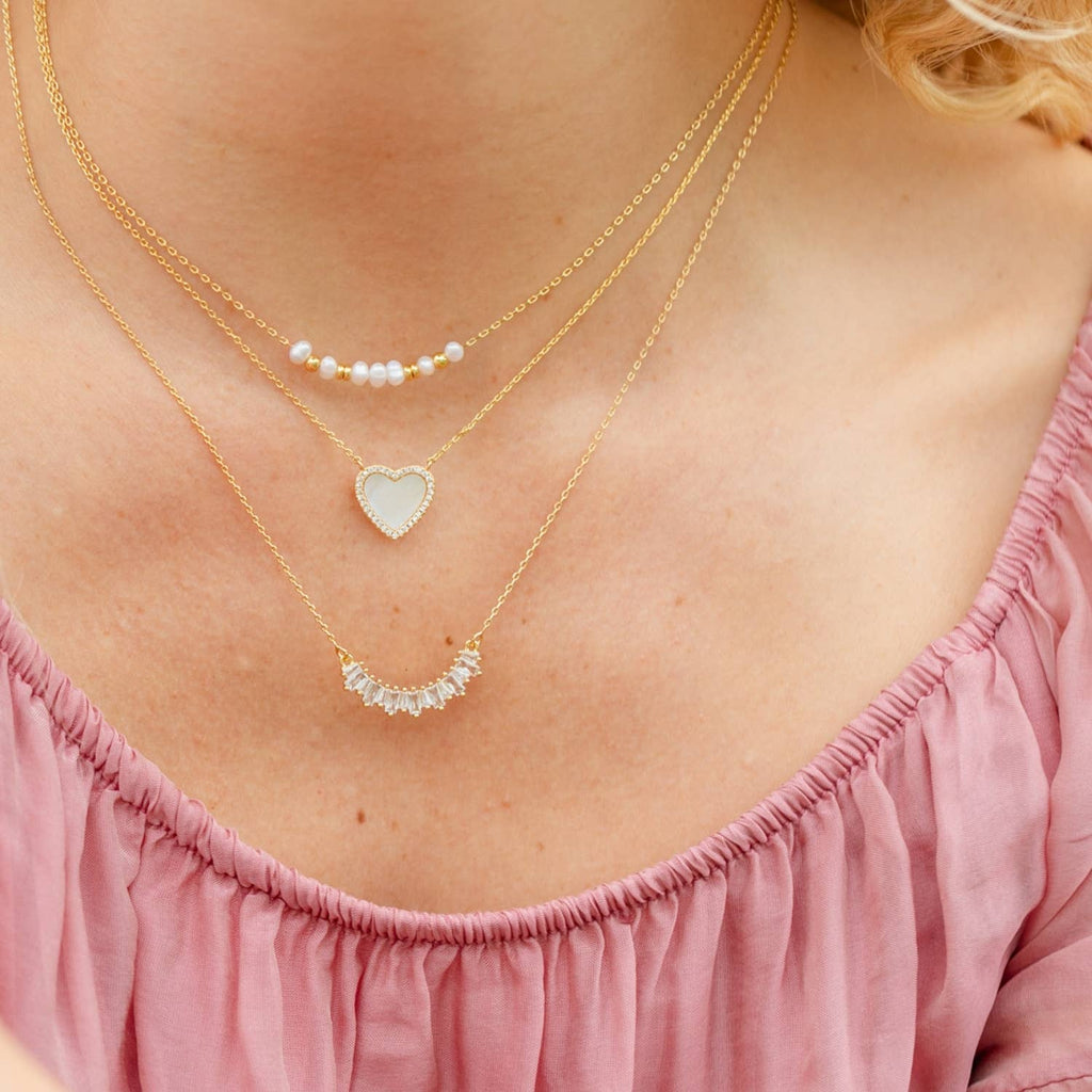 Delicate Pearl Accented Necklace