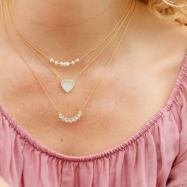 Delicate Pearl Accented Necklace