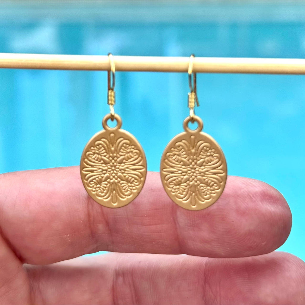 Brushed Gold Nyra Bloom Earrings