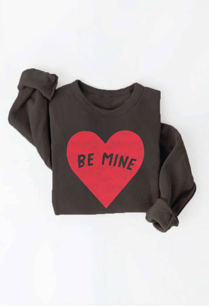 BE MINE Sweatshirt: L / HEATHER DUST