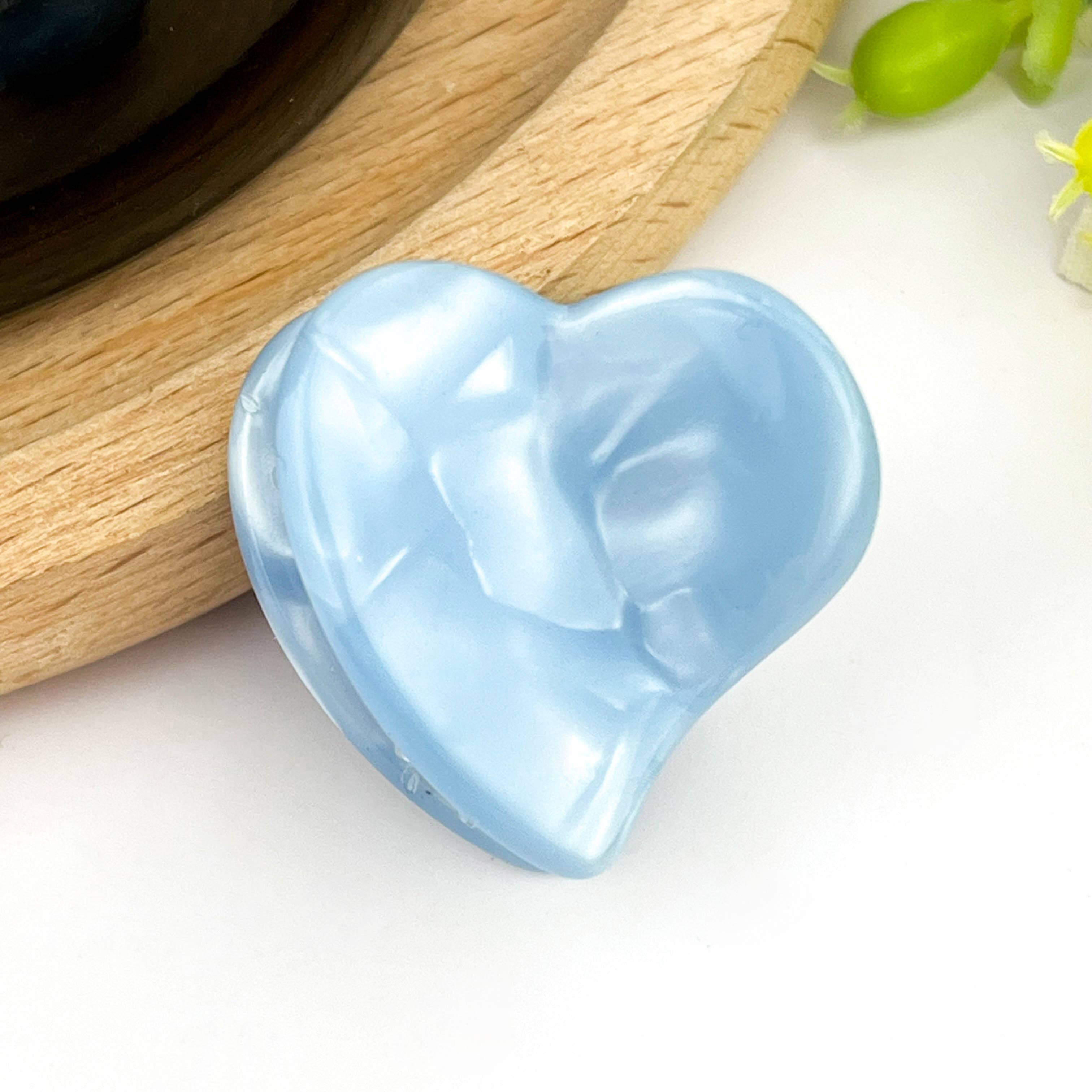 TheDivaSoap - Cute Mini Heart Acetate Claw Clip, Valentine's Day Hair Clip
