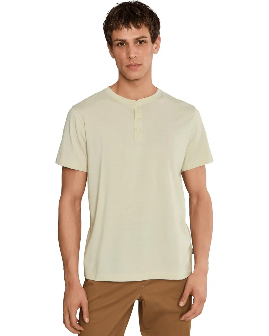 Men's Tri-Blend SS Henley | Desert Stone