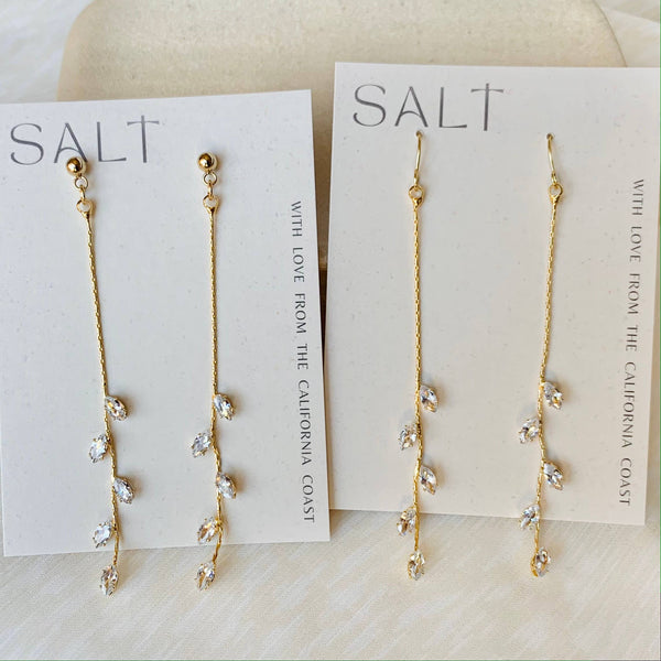gold | dainty vine earrings