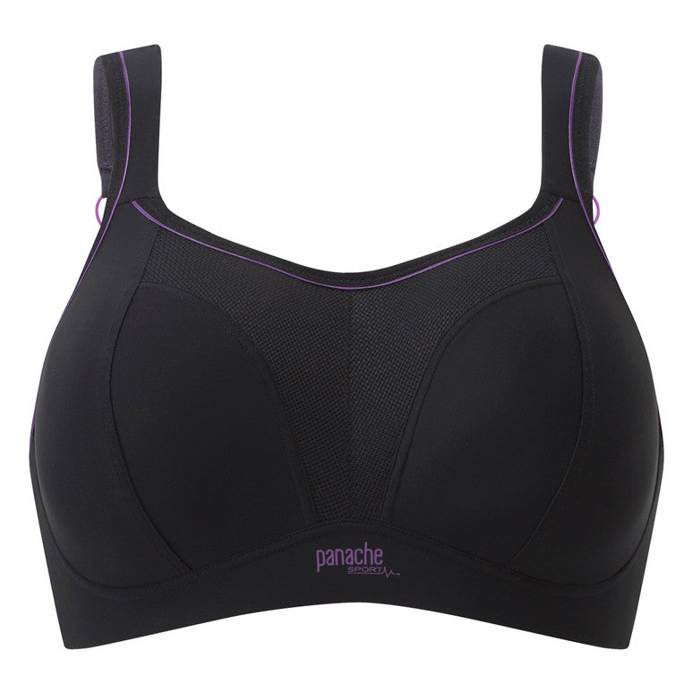 Nonwired Sports Bra | Black/Purple