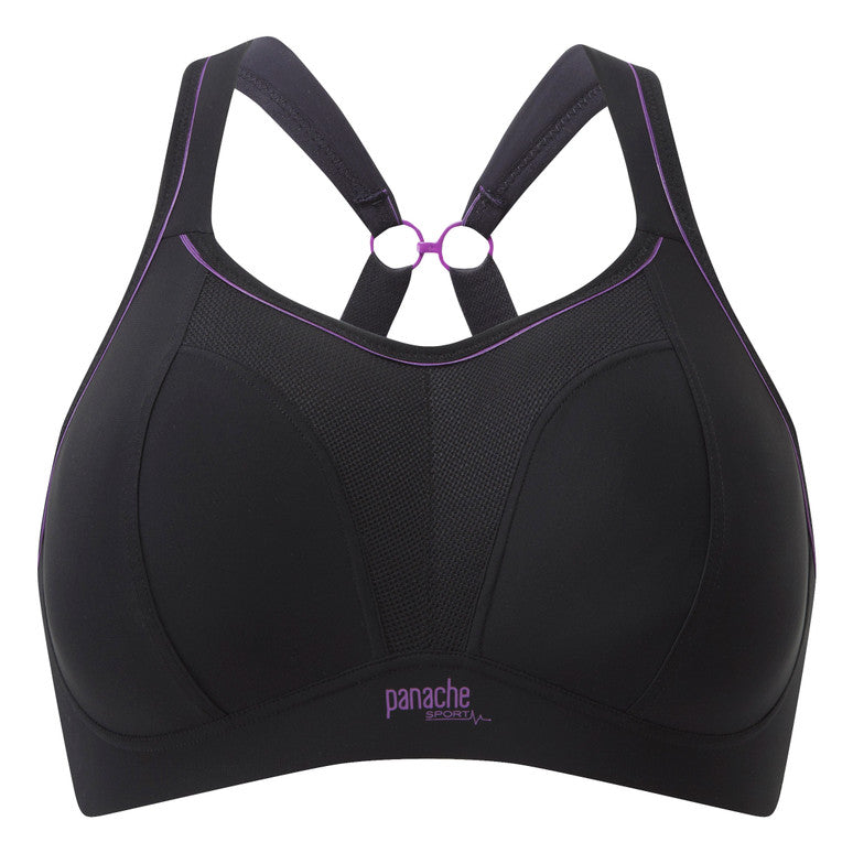 Nonwired Sports Bra | Black/Purple