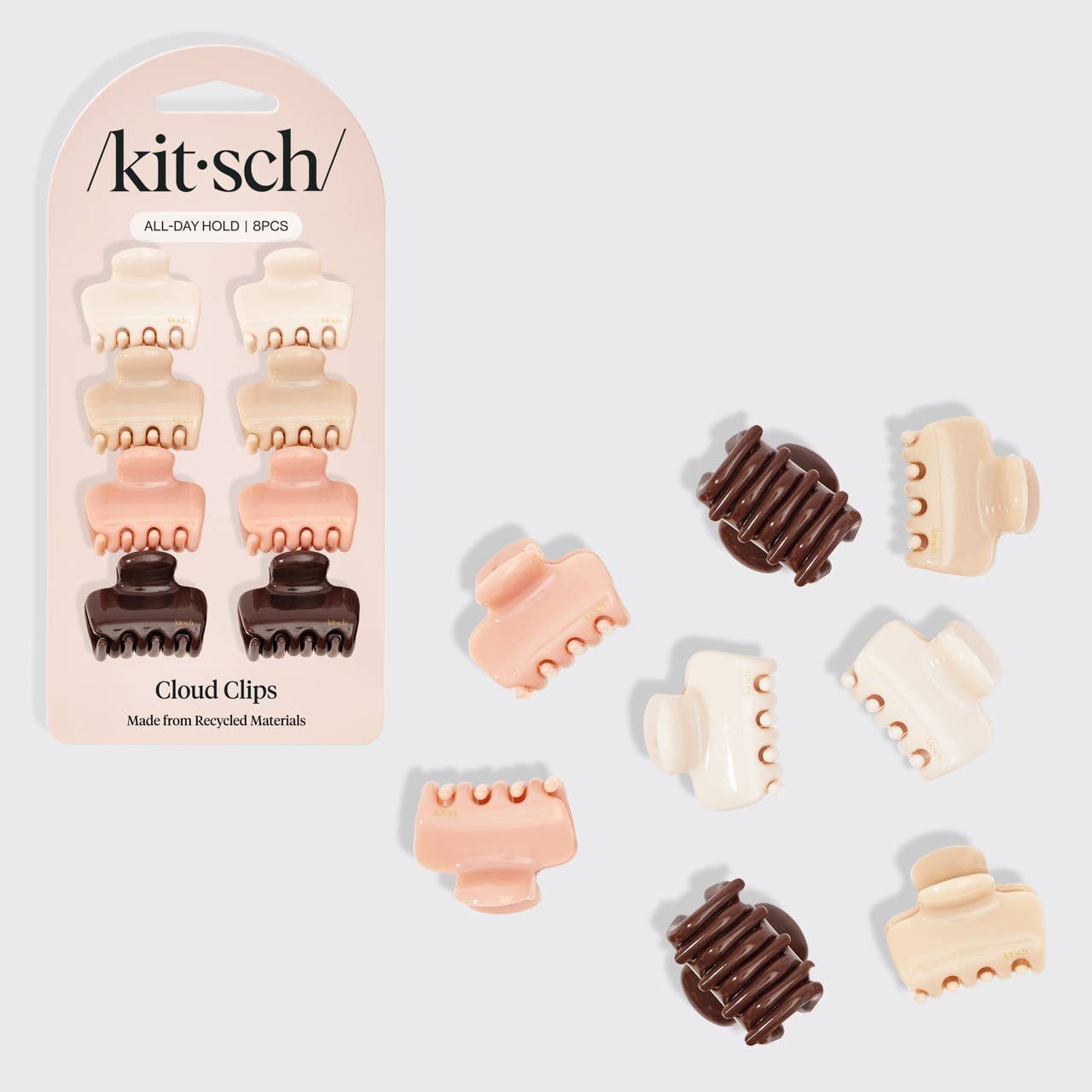 Mini Cloud Claw Clips 8pc Set | Rosewood