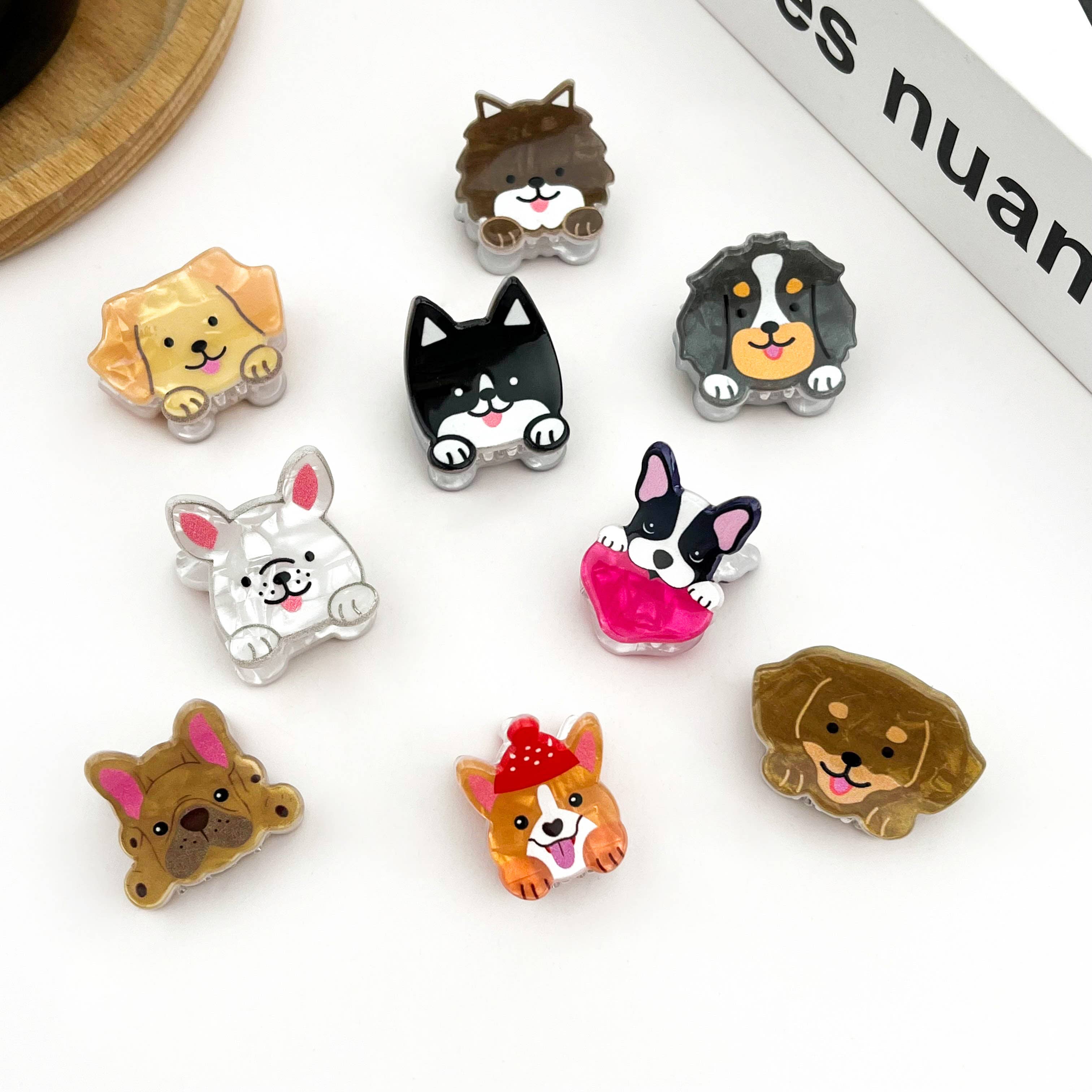 TheDivaSoap - Mini Dog Series Hair Claw Clips, Cute Puppy Animal Hair Clip