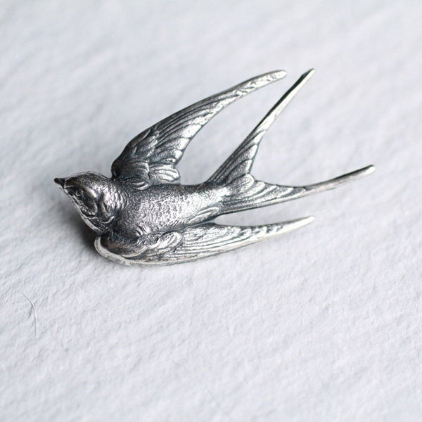 Silver Bird Brooch