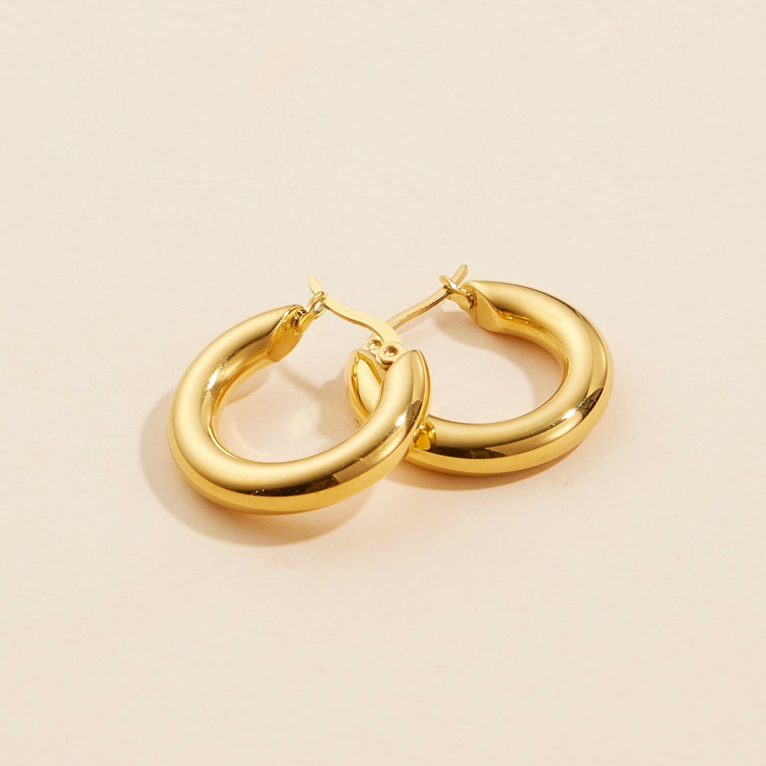 Gold Dip Hoop Earrings