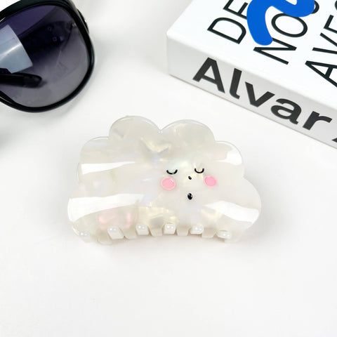 Cartoon Cloud Cartoon Claw Clips: White