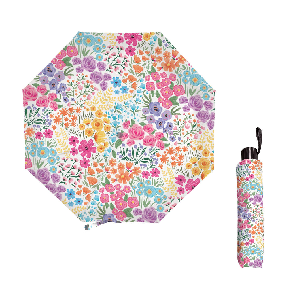 Evergreen Enterprises - Bunny Blooms Umbrella Manual Compact with Sleeve, Floral Dit