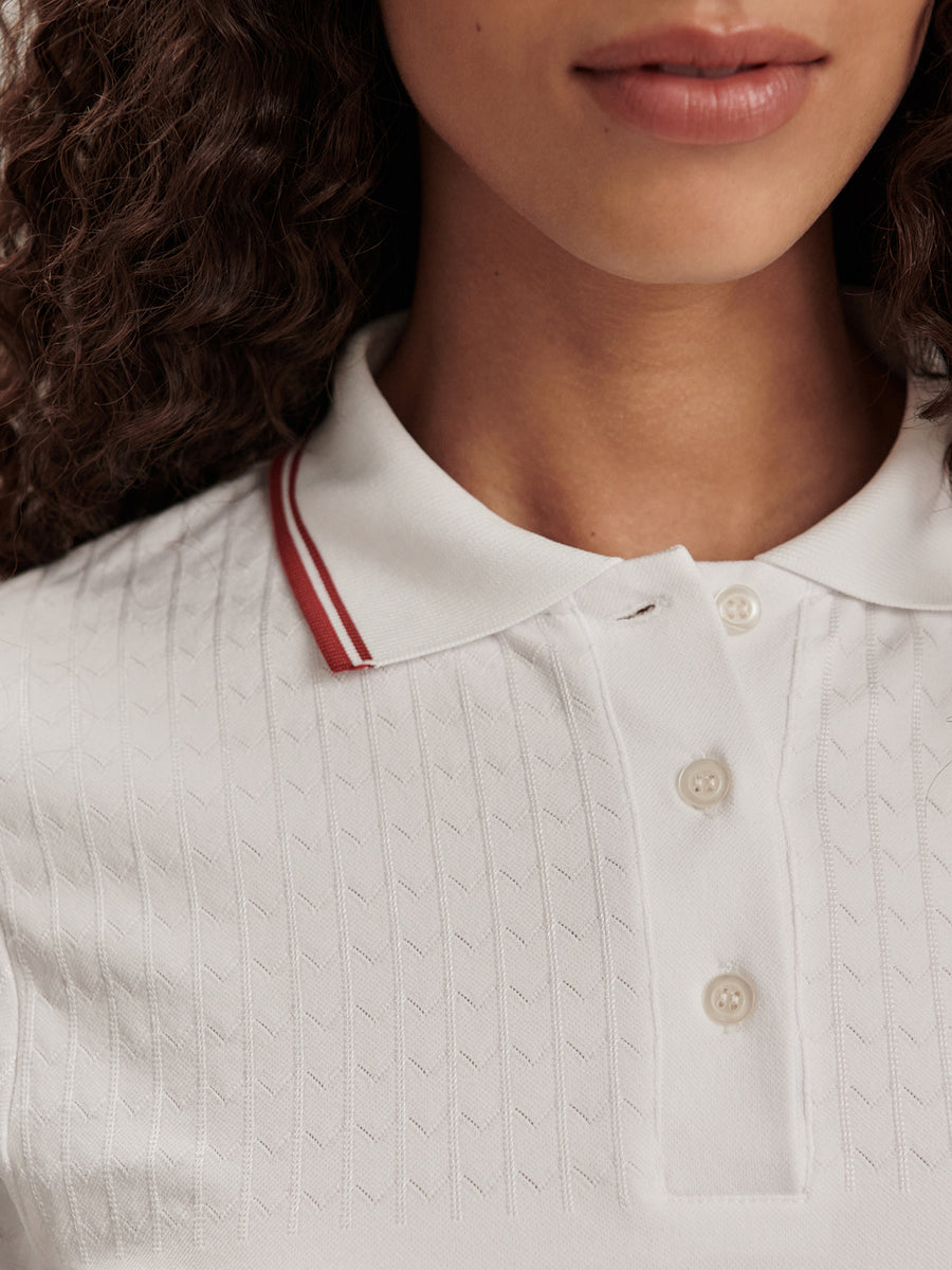Mickey Seamless Polo | White