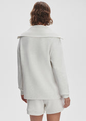 Women's Larson Half Zip Sweat | Ivory Marl