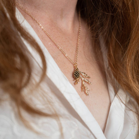 Birch Jewellery - Juniper & Pine Cone Necklace