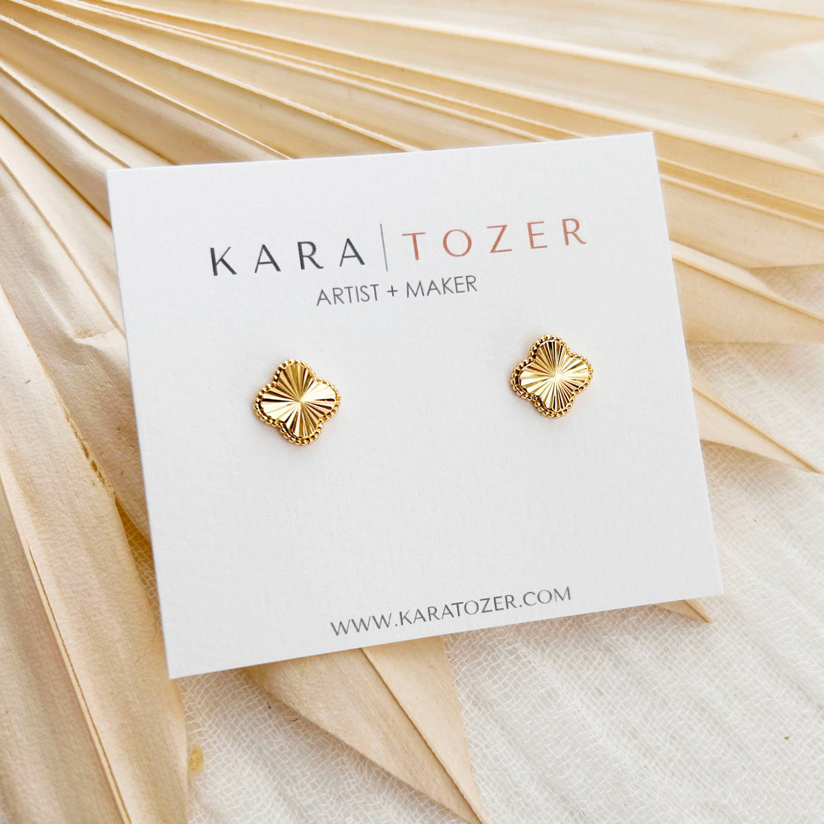 KARA | TOZER - Gold Classic Clover Studs