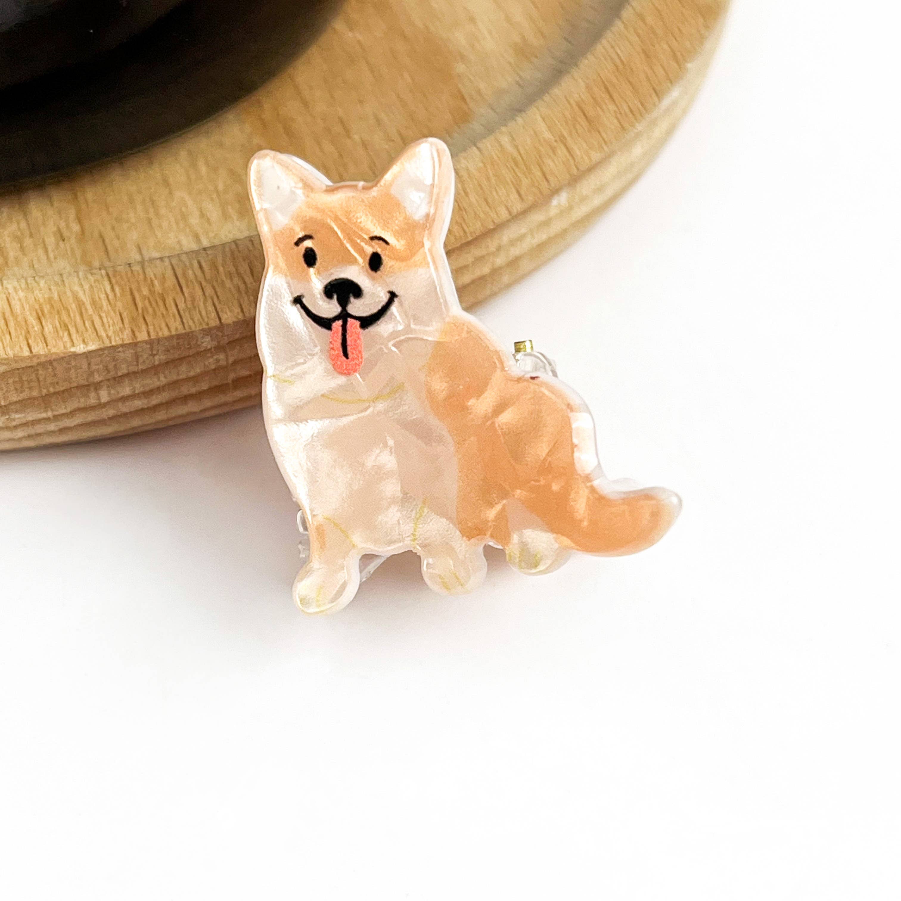TheDivaSoap - Mini Dog Series Hair Claw Clips, Cute Puppy Animal Hair Clip