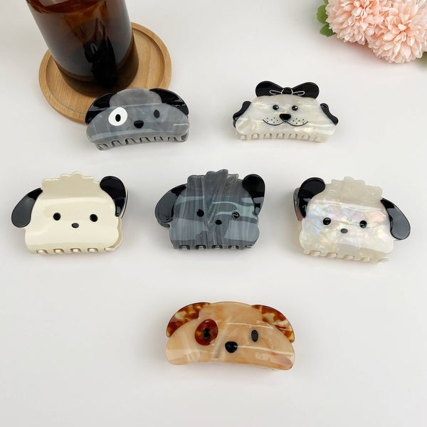 TheDivaSoap - Acetate Cartoon Dog Hair Clips: C