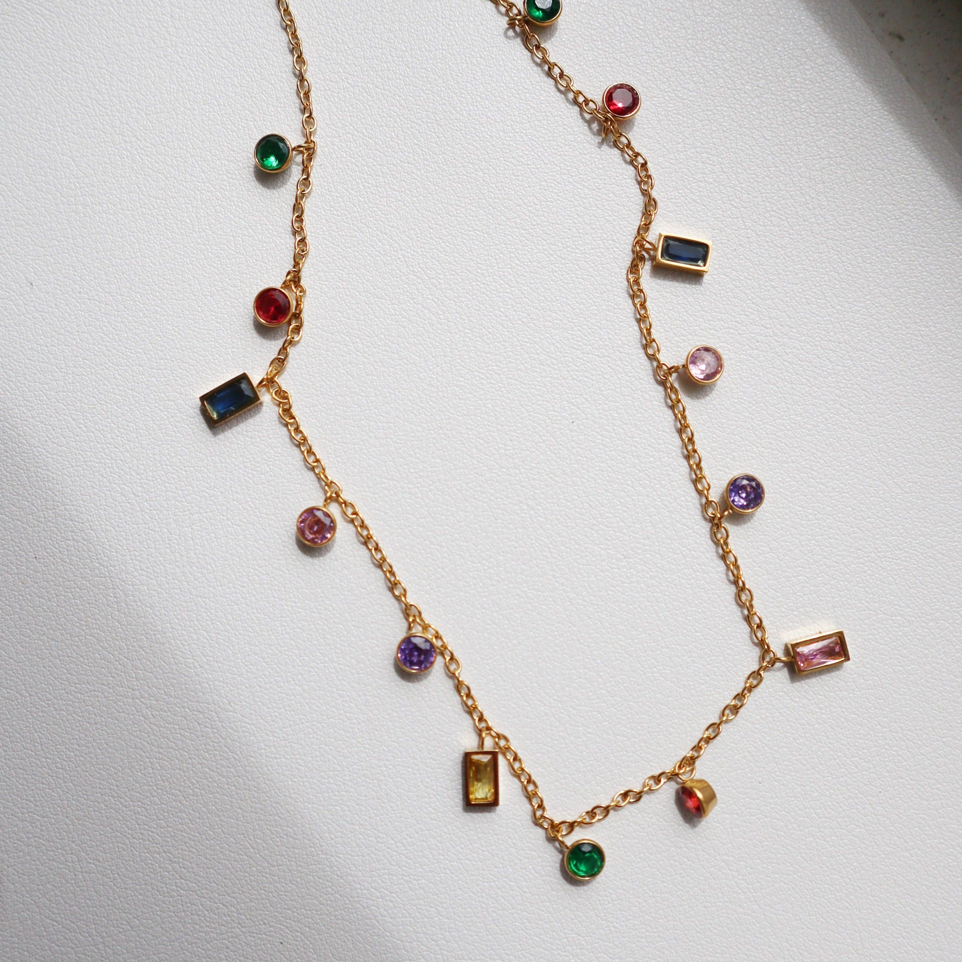 Multicolor Gem Necklace