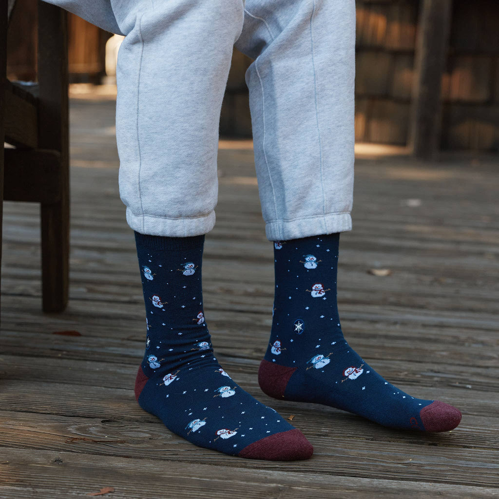 Socks that Give Water | Navy Snowmen