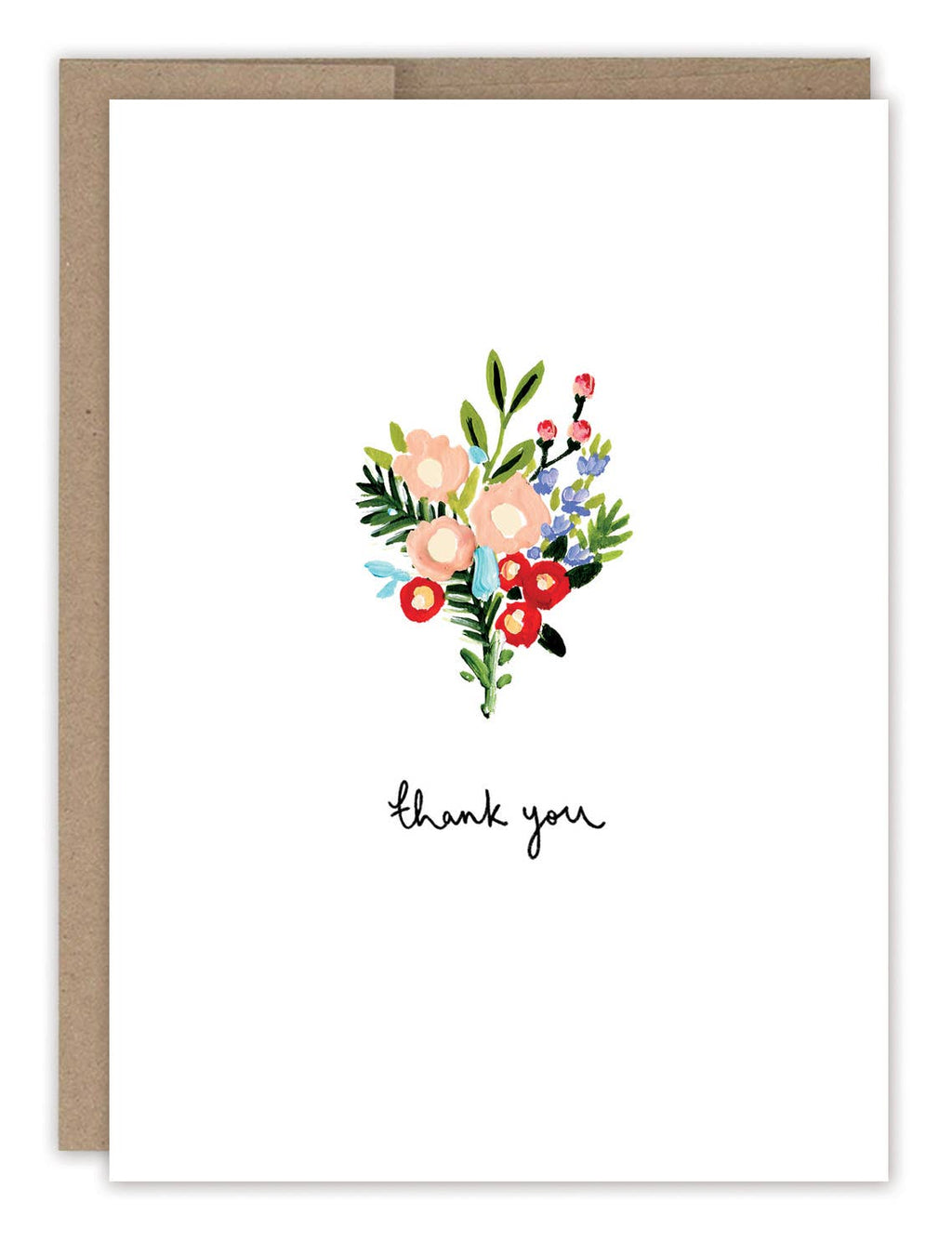 Flower Bouquet Thank You Card