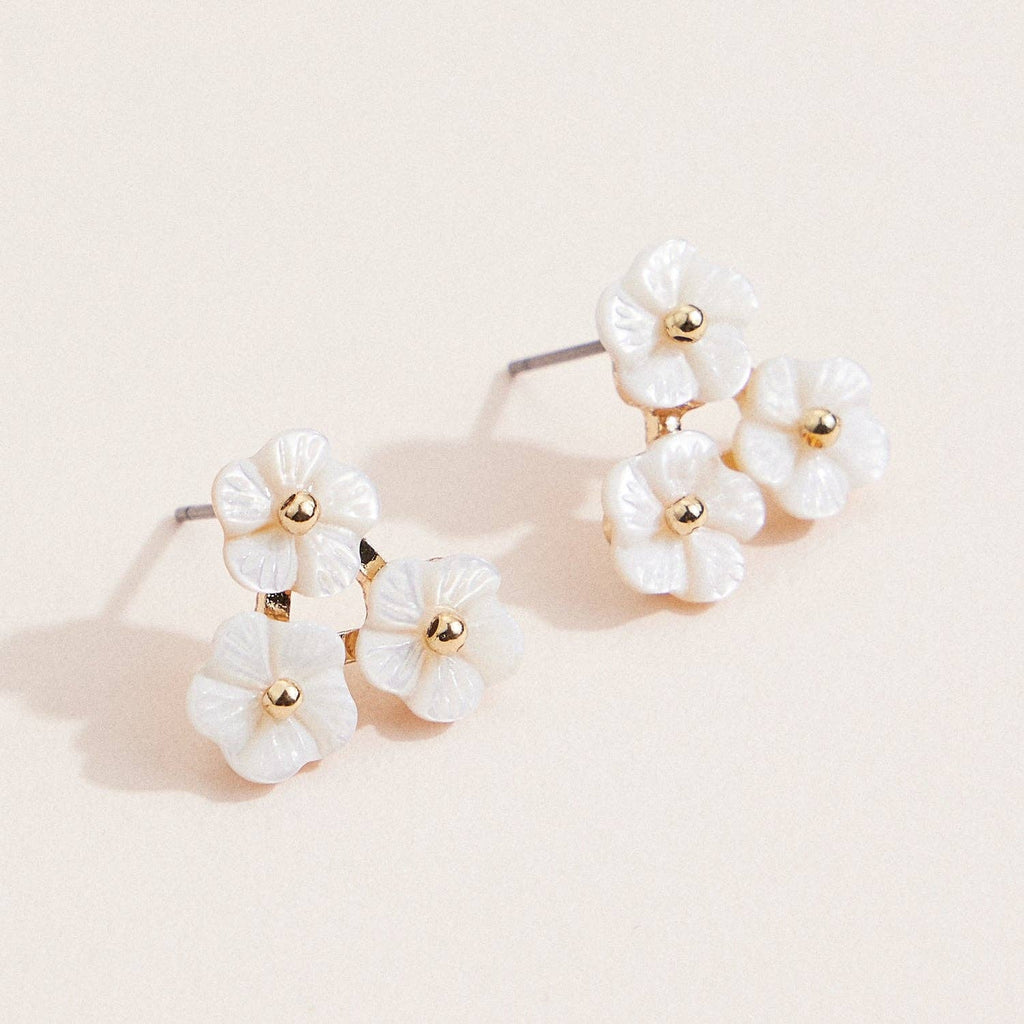 Triple Flower Earrings