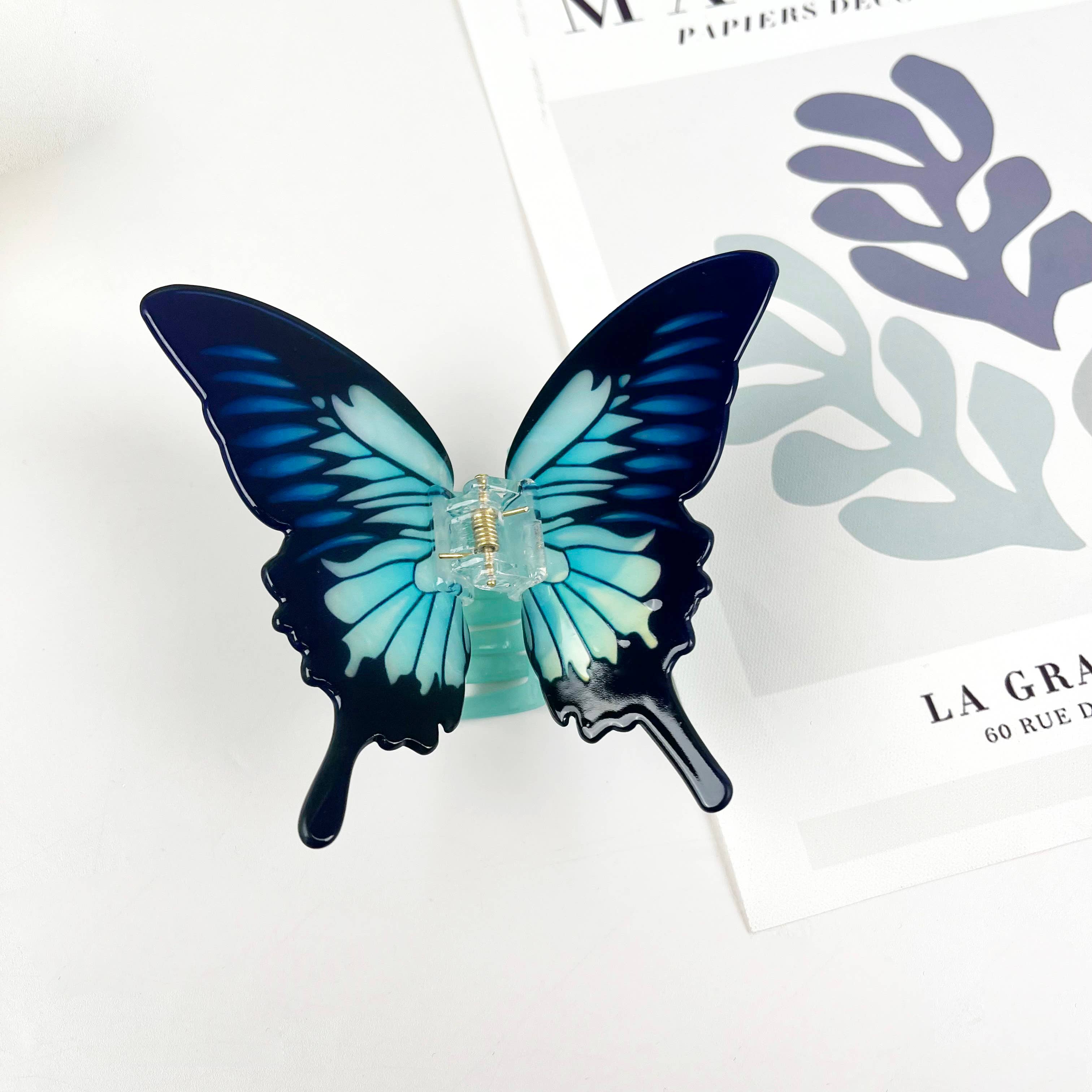 TheDivaSoap - Acetate large butterfly hair clip animal claw clips