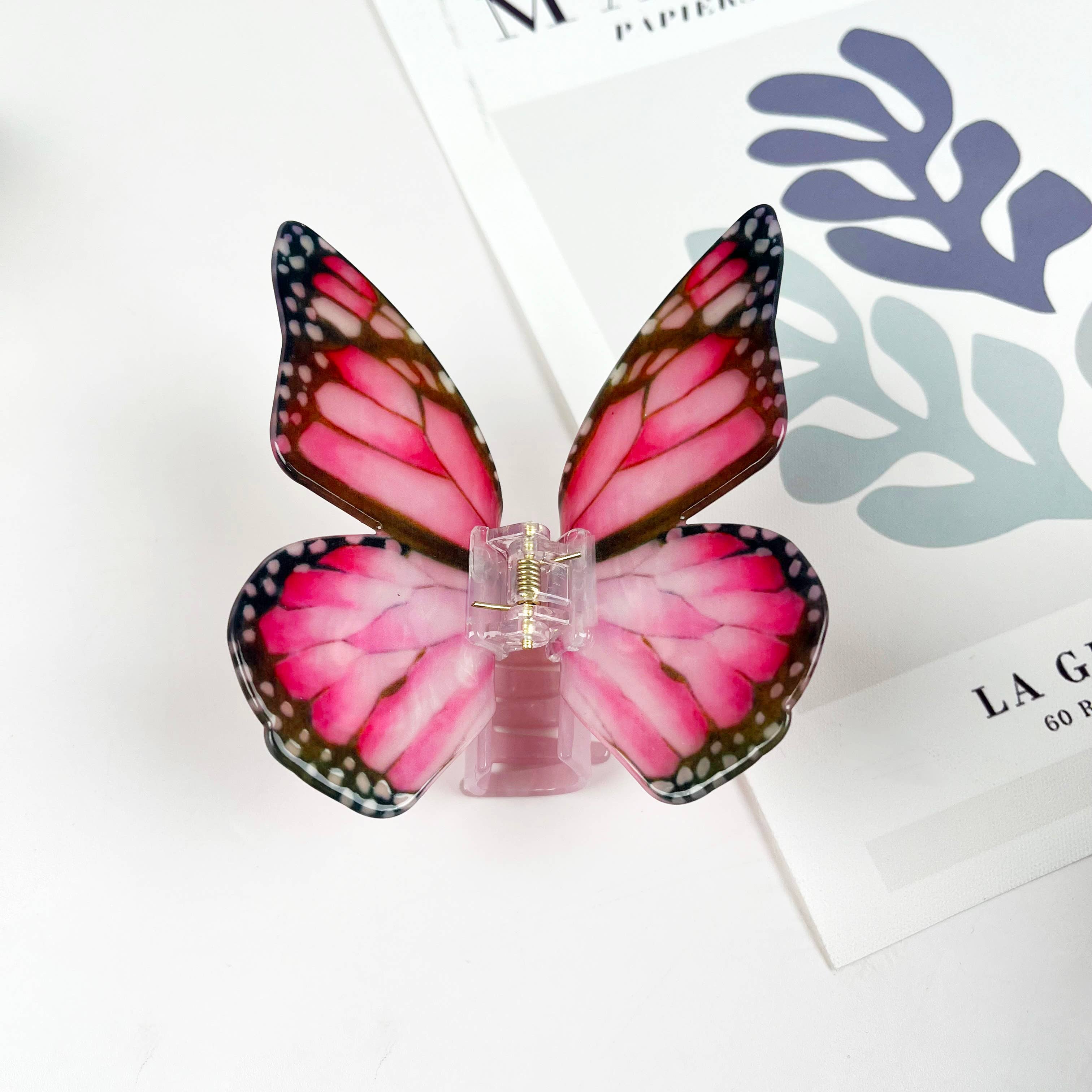 TheDivaSoap - Acetate large butterfly hair clip animal claw clips