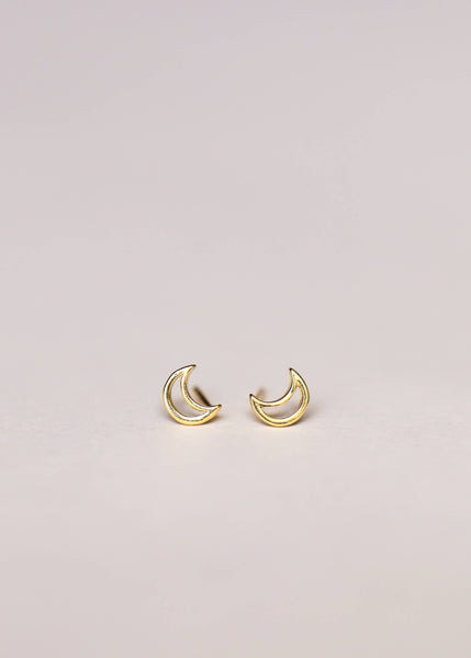 Moon - Gold Earrings