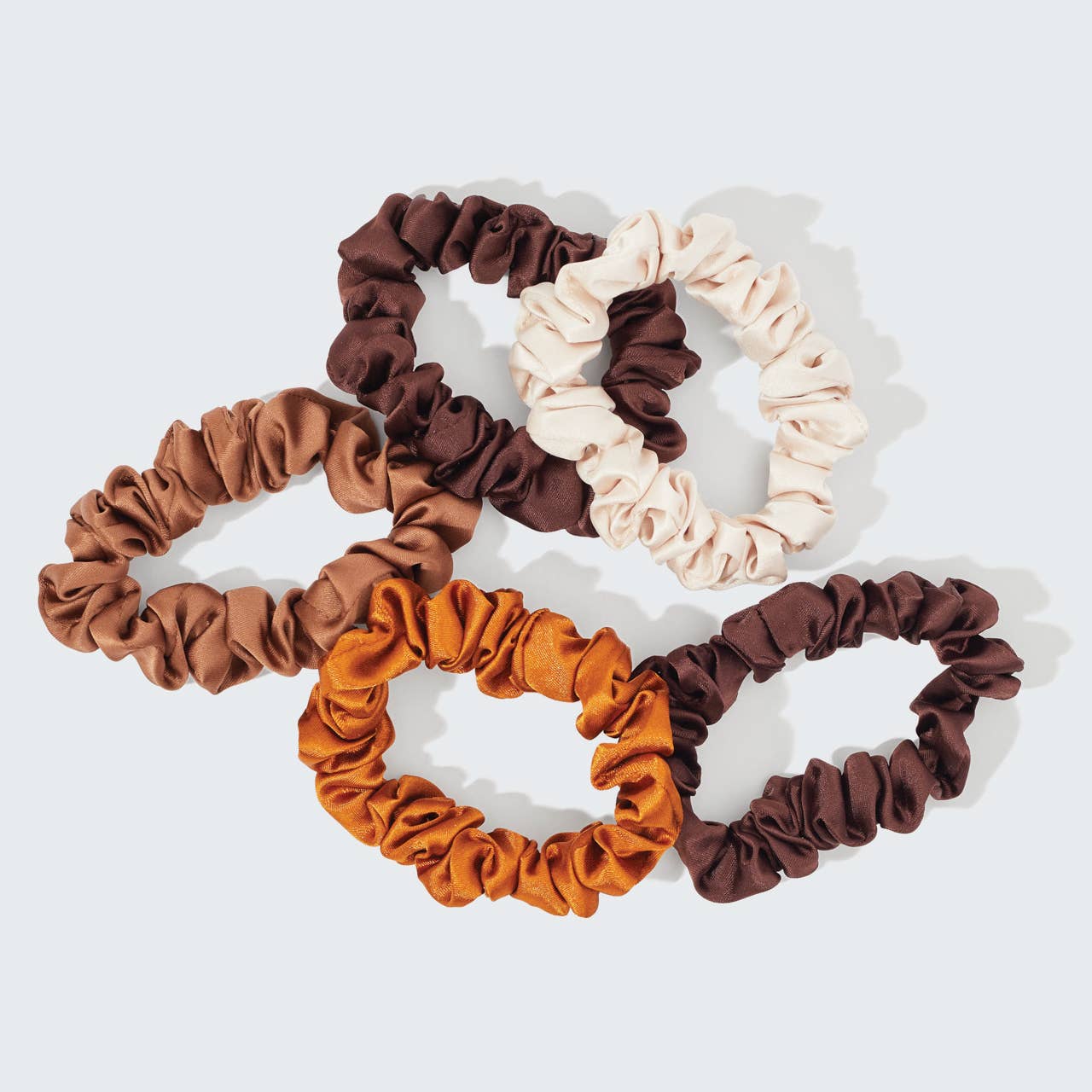 Satin Petite Scrunchies 5pc Set-Sedona