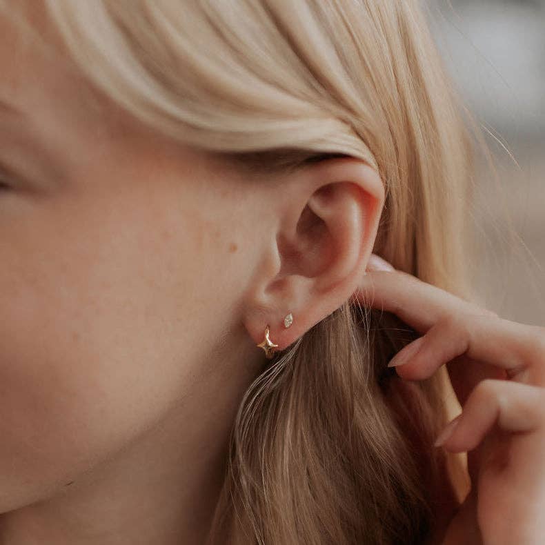 Marquise Diamond Flat Back Studs
