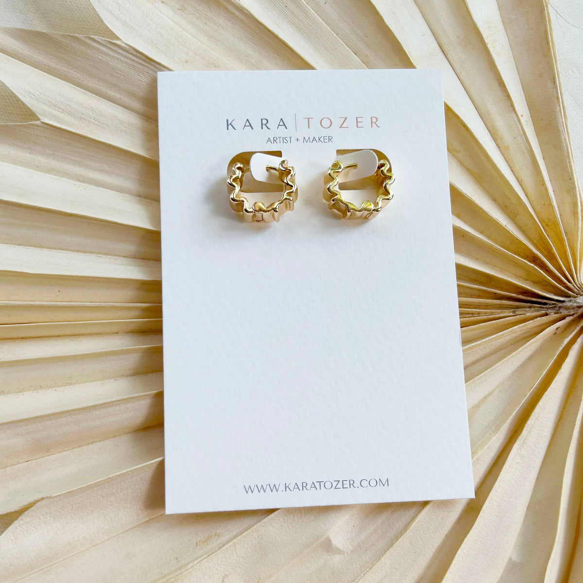 KARA | TOZER - Gold Wave Huggie Hoops