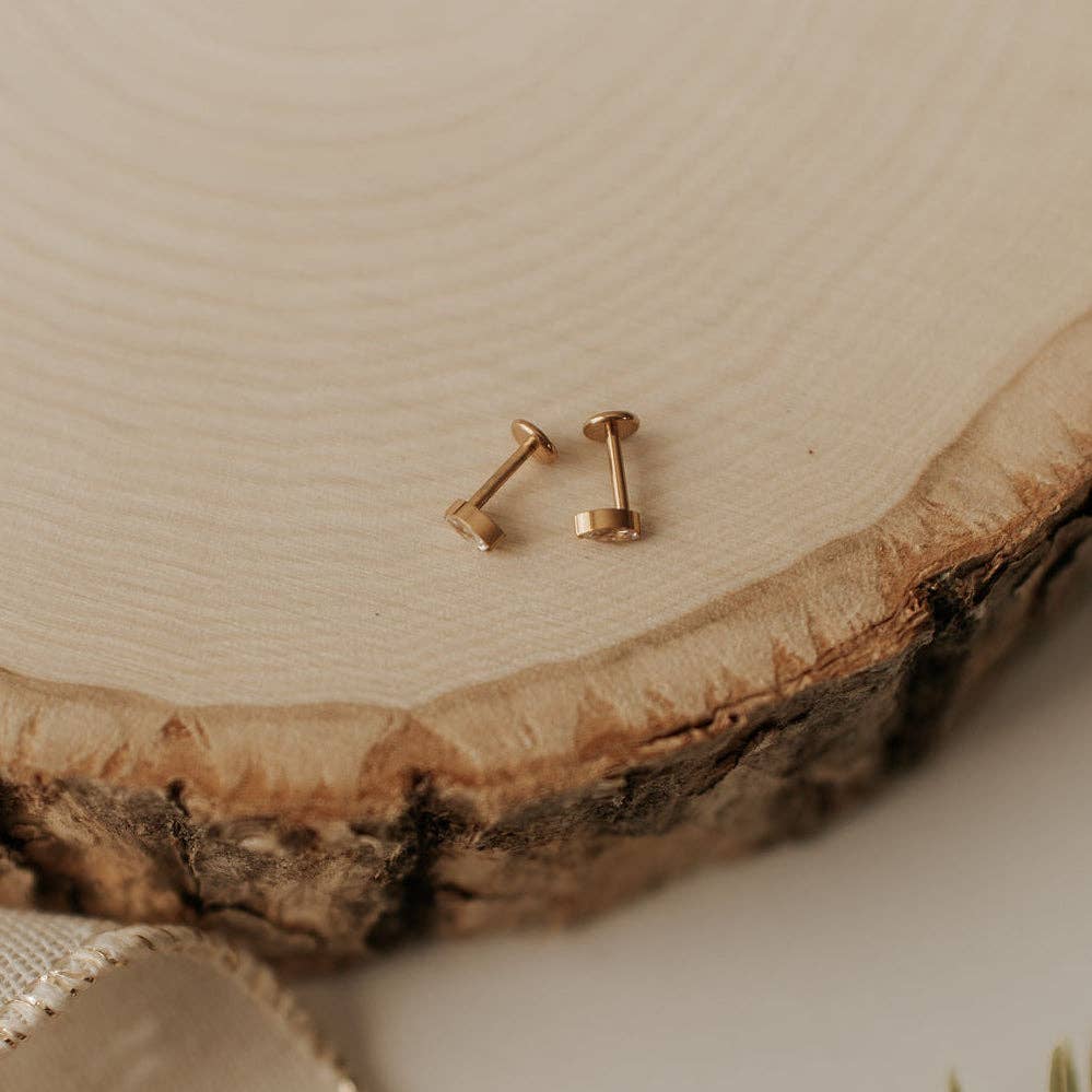 Marquise Diamond Flat Back Studs