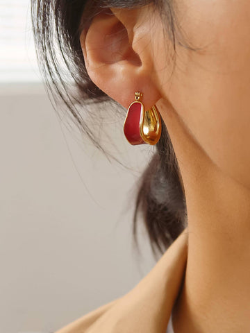 Classic Color Hoop Earring